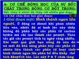 Cơ khí chế tạo máy - Cơ chế động học của sự bốc cháy trong động cơ đốt trong