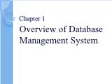 Cơ sở dữ liệu - Chapter 1: Overview of database management system