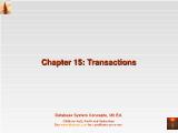 Cơ sở dữ liệu - Chapter 15: Transactions