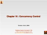 Cơ sở dữ liệu - Chapter 16: Concurrency control