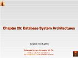 Cơ sở dữ liệu - Chapter 20: Database system architectures
