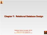 Cơ sở dữ liệu - Chapter 7: Relational database design