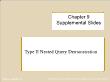 Cơ sở dữ liệu - Chapter 9: Supplemental slides type ii nested query demonstration