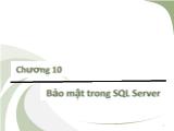 Cơ sở dữ liệu - Chương 10: Bảo mật trong SQL server