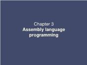 Điện, điện tử - Chapter 3: Assembly language programming