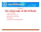 Điện, điện tử - Chương 2: Các cổng Logic và đại số Boole