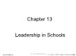 Giáo dục học - Chapter 13: Leadership in schools