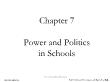 Giáo dục học - Chapter 7: Power and politics in schools