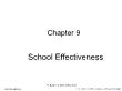 Giáo dục học - Chapter 9: School effectiveness