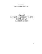 Giáo trình các quy luật địa lý chung của tráI đát cảnh quan học