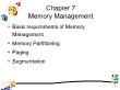 Hệ điều hành - Chapter 7: Memory management