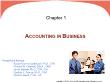 Kế toán, kiểm toán - Chapter 1: Accounting in business