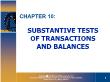 Kế toán, kiểm toán - Chapter 10: Substantive tests of transactions and balances