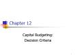 Kế toán, kiểm toán - Chapter 12: Capital budgeting: Decision criteria