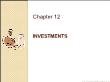 Kế toán, kiểm toán - Chapter 12: Investments