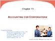 Kế toán, kiểm toán - Chapter 13: Accounting for corporations