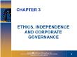 Kế toán, kiểm toán - Chapter 3: Ethics, independence and corporate governance