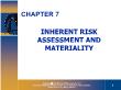 Kế toán, kiểm toán - Chapter 7: Inherent risk assessment and materiality