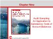 Kế toán, kiểm toán - Chapter nine: Audit sampling: an application to substantive tests of account balances