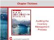 Kế toán, kiểm toán - Chapter thirteen: Auditing the inventory management process