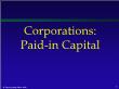 Kế toán, kiểm toán - Corporations: Paid - In capital