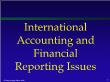 Kế toán, kiểm toán - International accounting and financial reporting issues