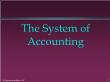 Kế toán, kiểm toán - The system of accounting