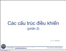 Kĩ thuật lập trình - Các cấu trúc điều khiển (phần 2)