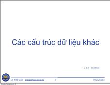 Kĩ thuật lập trình - Các cấu trúc dữ liệu khác