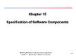 Kĩ thuật lập trình - Chapter 15: Specification of software components