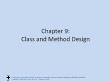 Kĩ thuật lập trình - Chapter 9: Class and method design