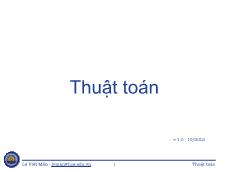 Kĩ thuật lập trình - Thuật toán