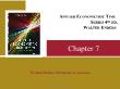 Kinh tế học - Chapter 7: Applied econometric time series 4rd ed. walter enders