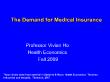 Kinh tế học - The demand for medical insurance