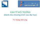 Kinh tế môi trường - Mối liên hệ giữa môi trường và kinh tế