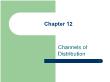 Marketing bán hàng - Chapter 12: Channels of distribution