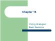 Marketing bán hàng - Chapter 16: Pricing strategies: basic decisions