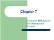 Marketing bán hàng - Chapter 7: Consumer behavior in the international context