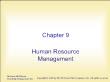 Marketing bán hàng - Chapter 9: Human resource management