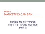 Marketing căn bản - Phân khúc thị trường chọn thị trường mục tiêu định vị