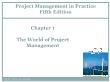 Quản lí dự án - Chapter 1: The world of project management