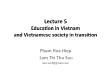 Quản lí nhà nước - Lecture 5: Education in vietnam and vietnamese society in transition