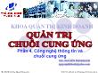 Quản trị chuỗi cung ứng - Phần 4: Công nghệ thông tin và chuỗi cung ứng