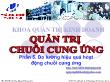 Quản trị chuỗi cung ứng - Phần 5: Đo lường hiệu quả hoạt động chuỗi cung ứng