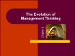 Quản trị kinh doanh - Chapter 2: The evolution of management thinking