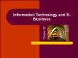 Quản trị kinh doanh - Chapter 20: Information technology and E - Business