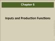 Quản trị kinh doanh - Chapter 6: Inputs and production functions