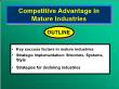 Quản trị kinh doanh - Competitive advantage in mature industries