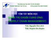 Quản trị kinh doanh - Quản trị chuỗi cung ứng (supply chain management)