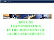 Quản trị kinh doanh - Role of transportation in the movement of goods and services